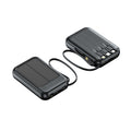 Ultra-Slim Solar Power Bank with Integrated Charging Cables