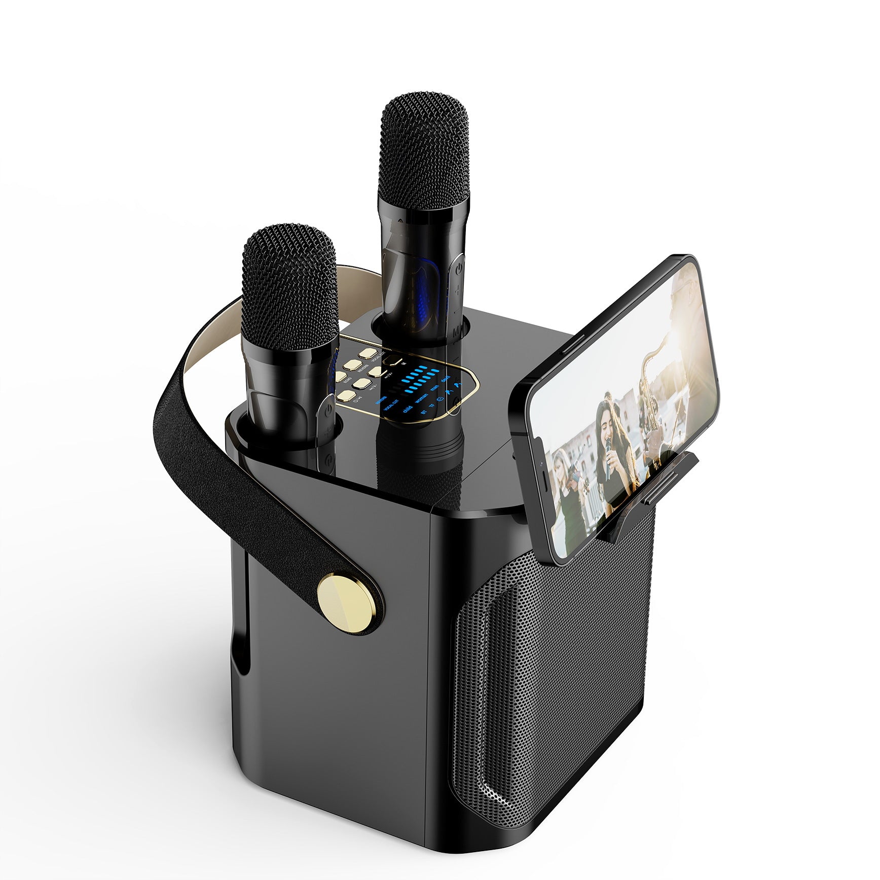 Bluetooth Karaoke Speaker with Dual Microphones
