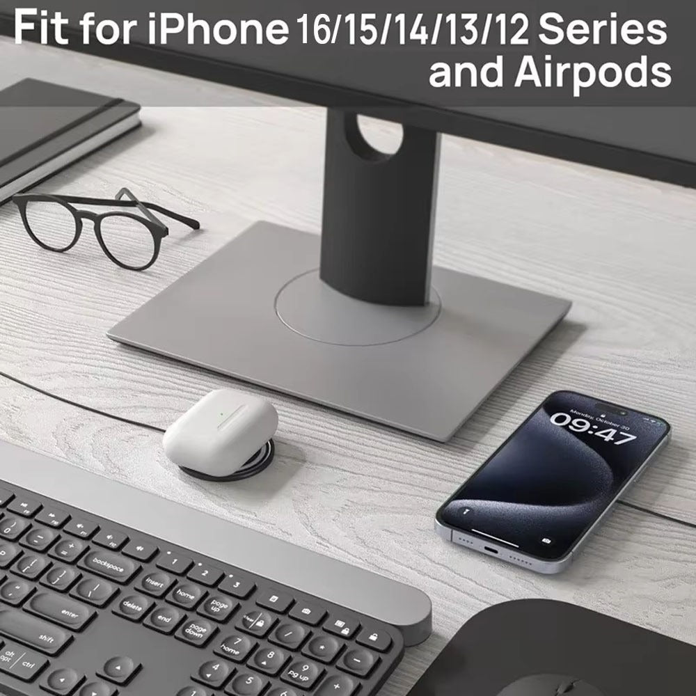 Magnetic Wireless Charger with Wired Option