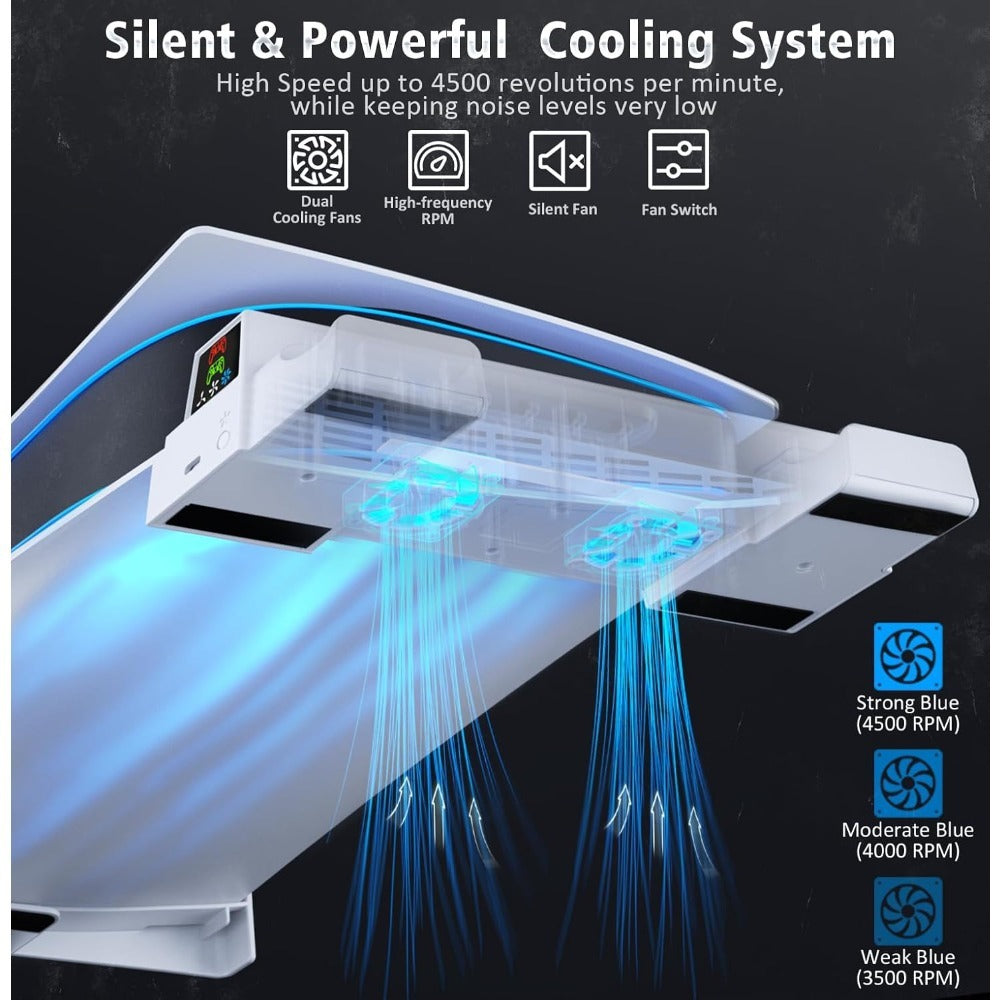 PS5 Horizontal Stand with Cooling Fan and Dual game control Charger
