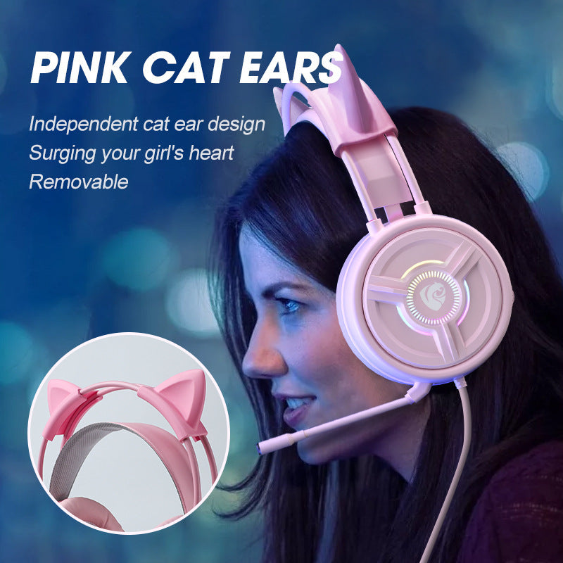 Cat Ears Headphones With Microphone